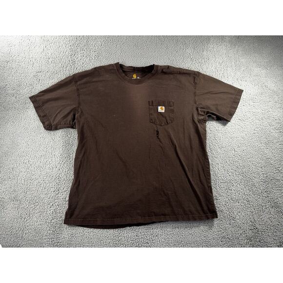 Carhartt Pocket T Shirt Men‎ 2XL Faded Short Sleeve Distressed Grunge Work - Picture 1 of 9
